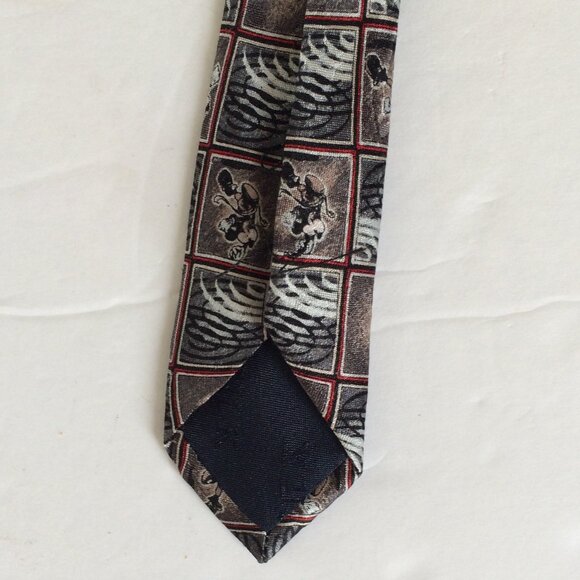 Disney Mickey Unlimited Mickey Mouse Print Mens Tie 100 % Silk Multicolor - Picture 4 of 6